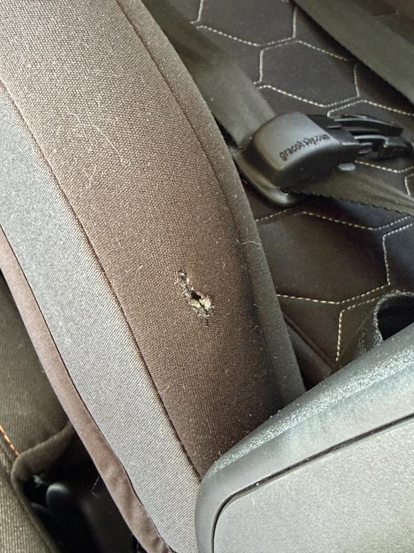 Tear in fabric came like this.