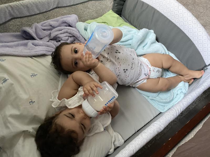 My twins in the pack n play