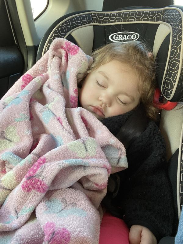 My baby sleeping in her car seat