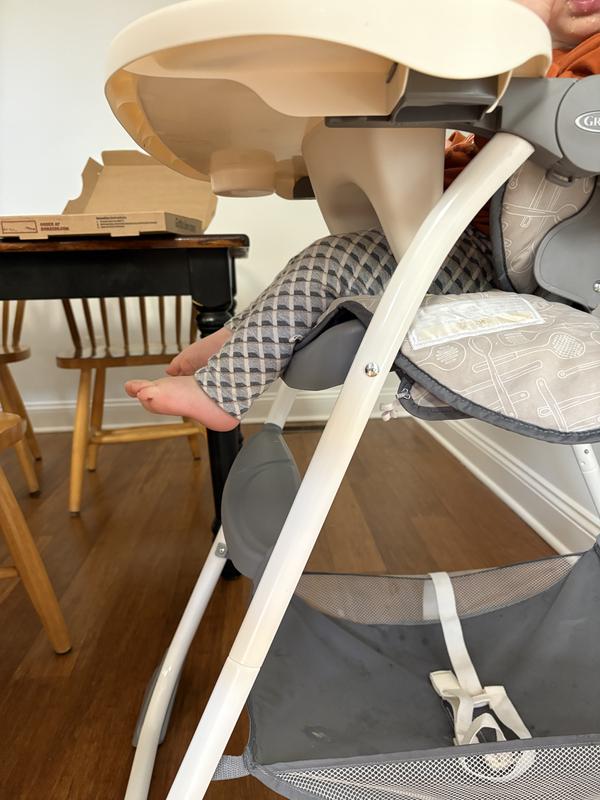 Footrest unusable (tall 13mo old not even close)