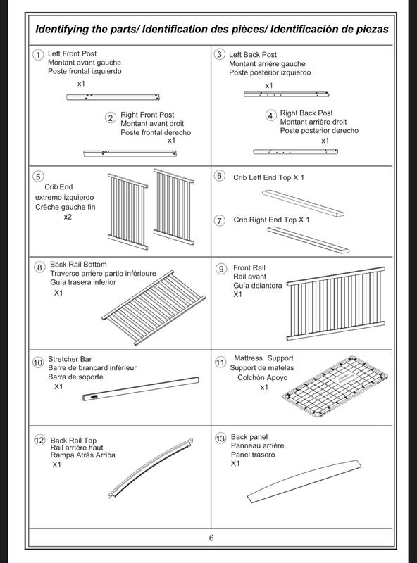 Graco baby bed store parts