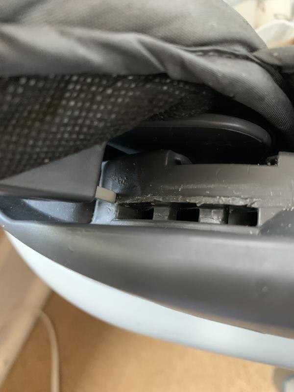 You can see the scraping marks from us trying to fix it many times every single day