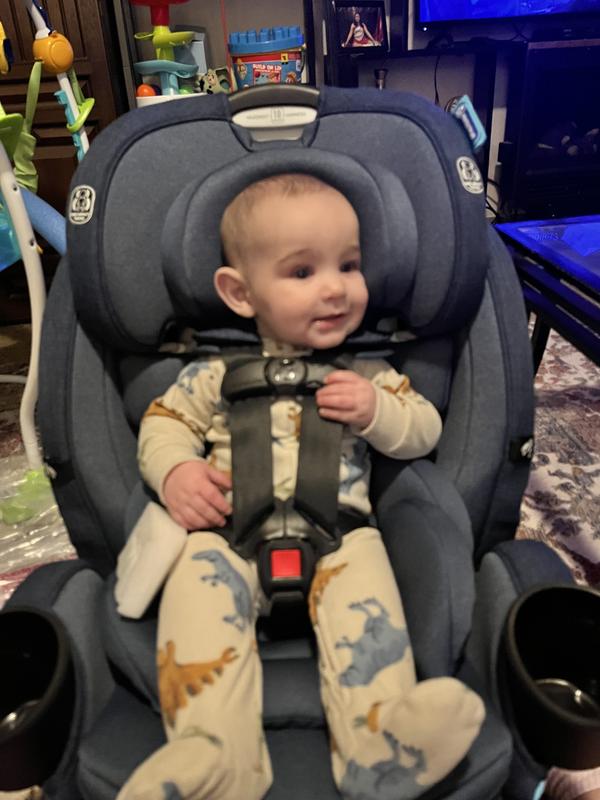 Loving his new seat