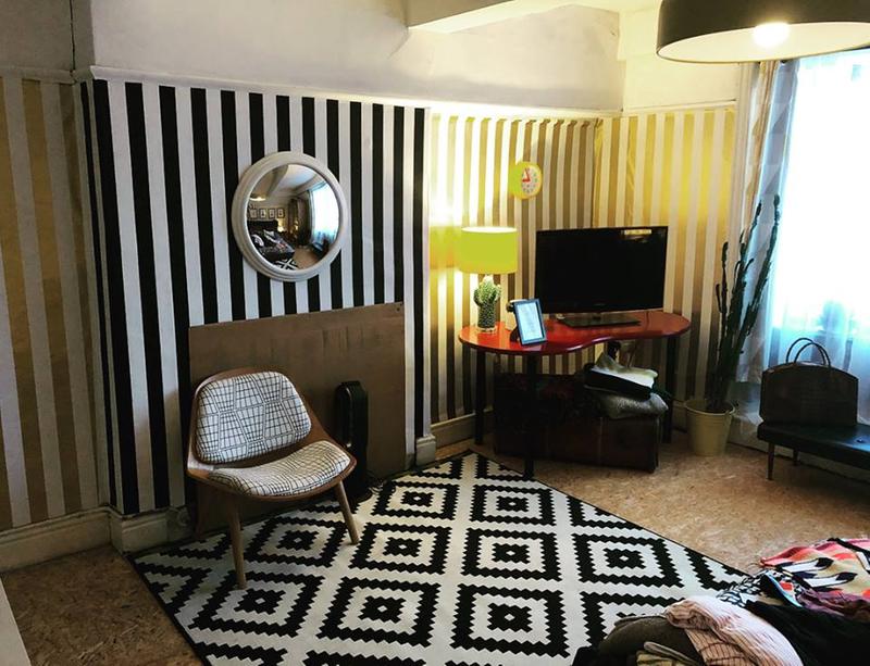 black and white stripe with gold and white stripe