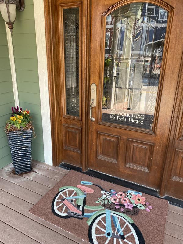 Blossom Bike Hooked Door Mat