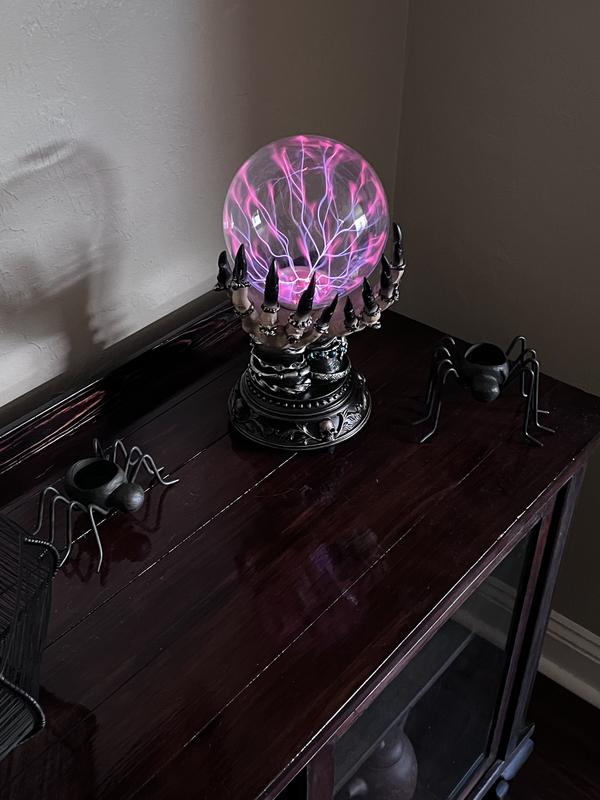 Halloween Celestial Crystal Ball - Granding Road Deluxe Celestial Crystal  Ball with Witch Hands, Glass Plasma Ball Electrostatic Magical Flashing  Ball