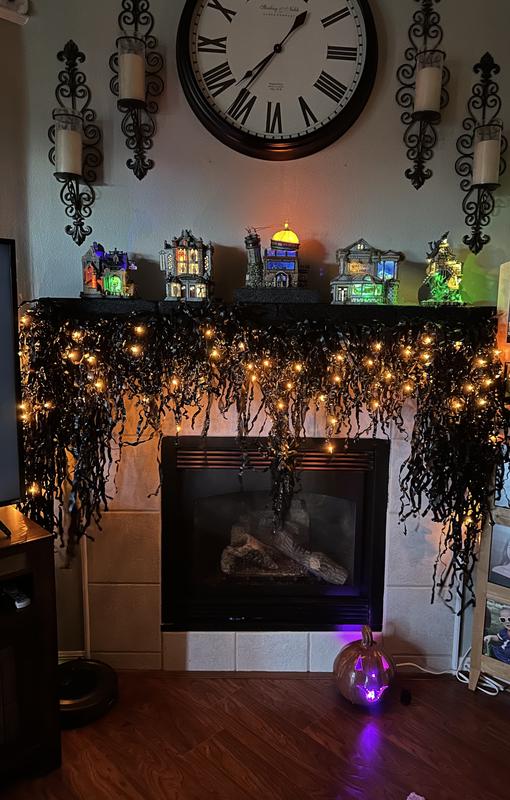 Customer Halloween display featuring the pre-lit drippy garland