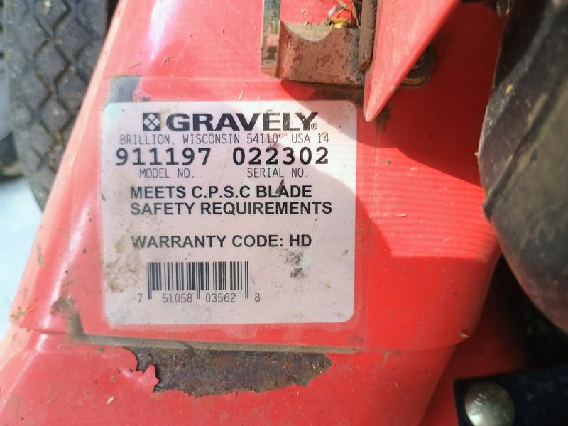 Gravely Walk-behind Mower Wheel, 10.3 Od X 2 Wide Right Hands