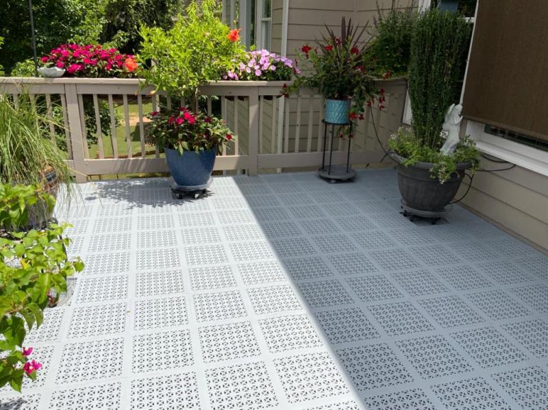 StayLock Perforated Deck Tile, Flexible Outdoor Flooring