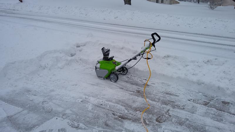My new greenworks snowblower