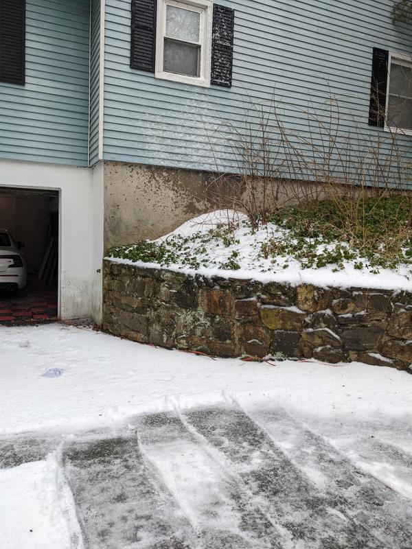 Zoom in and note the black shutter with snow - that's from the Greenworks machine