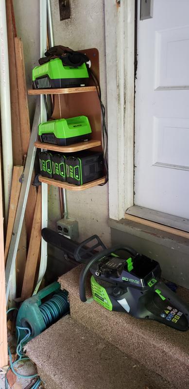 18" 80V saw, 3 batteries and 2 charges.  Lawn mower mot shown.