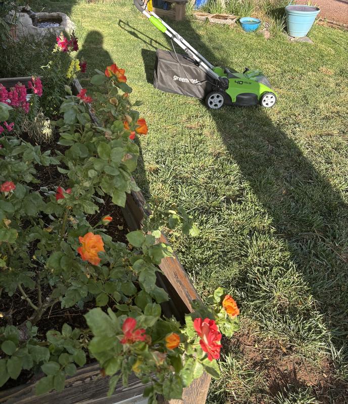 After mowing!