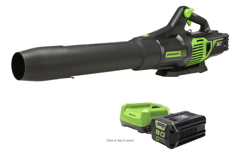 Greenworks 80 volt 730 CFM 170 MPH Battery Handheld Leaf Blower 2.5 Ah Battery and Charger Included in the Leaf Blowers department at Lowes
