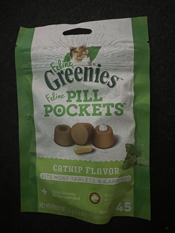 Greenies Pill Pockets Catnip Flavor Natural Soft Cat Treats 1.6 oz. Pack of 45 Petco