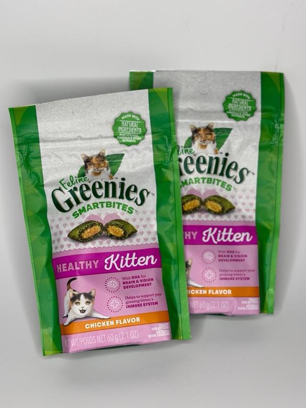 FELINE GREENIES SMARTBITES Skin and Fur Natural Treats for Cats Chicken Flavor 2.1 oz. Pack Meijer