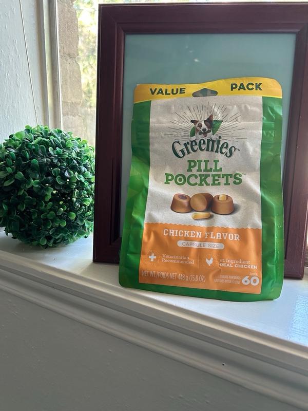 Greenies Pill Pockets with Real Peanut Butter Tablet Size Natural Soft Dog Treats 3.2 oz. Count of 30 Petco