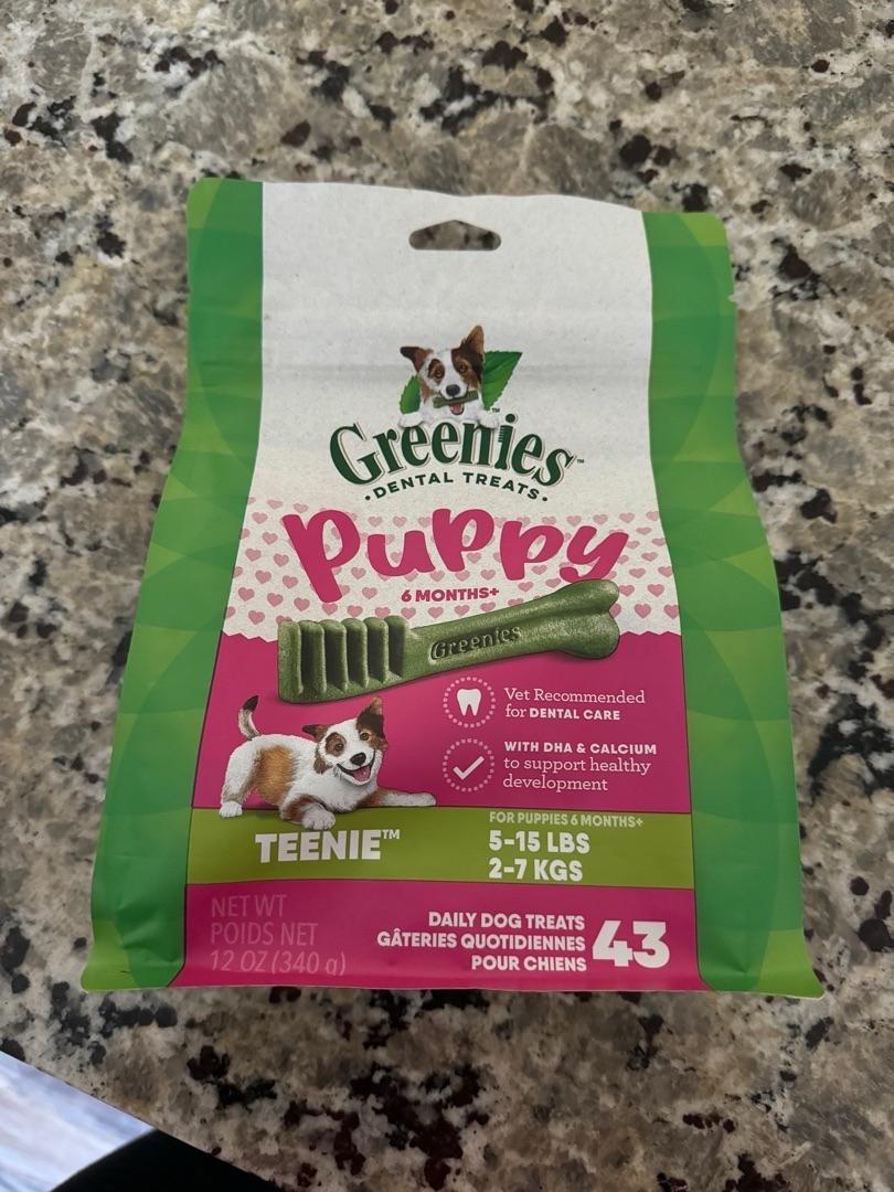 Greenies Puppy Teenie Dental Treats 12 oz DHA Calcium