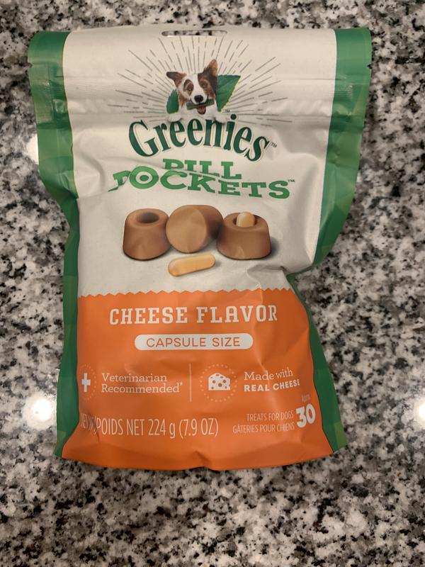 GREENIES PILL POCKETS for Dogs Capsule Size Natural Soft Dog Treats Cheese Flavor Pet Supplies Plus