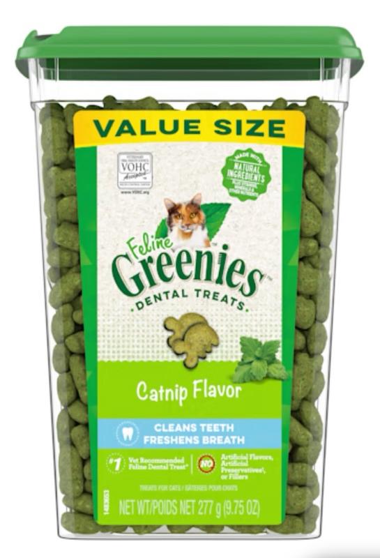 Greenies Natural Catnip Flavor Adult Dental Cat Treats, 2.1 oz. | Petco