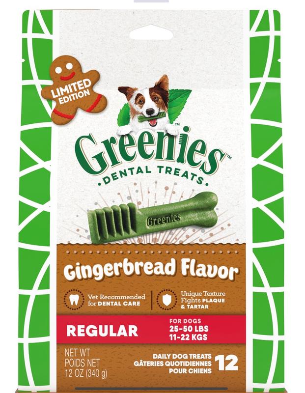 GREENIES Dental Chews Gingerbread, Regular, 6 oz