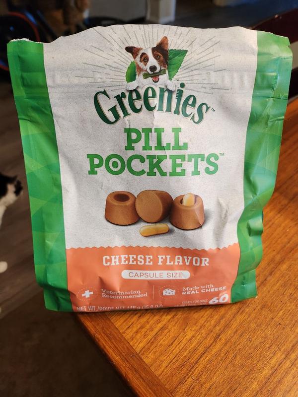 Greenies Pill Pockets Capsule Size Cheese Flavor Dog Treats 15.8 oz. Count of 120 Petco