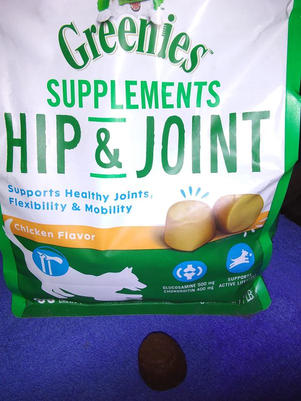 GREENIES Hip Joint Dog Supplements With Glucosamine And Chondroitin, 30