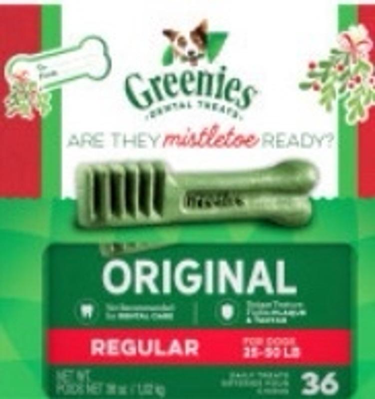 GREENIES Original Dental Dog Treats – Large Size, 54oz (34 Count) – Fresh Breath, Healthy Teeth