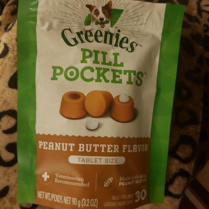 Greenies Peanut Butter Tablet Pill Pockets, 3.2oz (30 Treats)