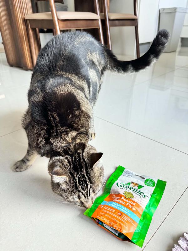 FELINE GREENIES Oven-Roasted Chicken Dental Cat Treats