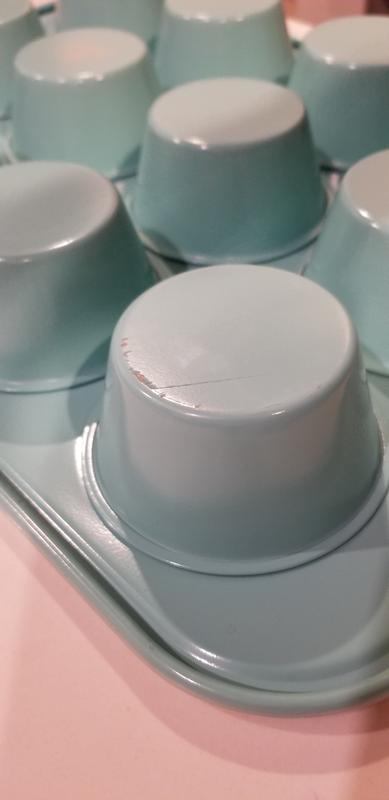 GreenLife 12 Cup Muffin Pan, Healthy Ceramic Nonstick Bakeware 2.85  Diameter Cups
