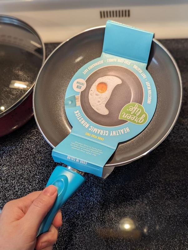 Greenlife Essentials Ceramic Nonstick Aluminum Cookware Set, 12PC