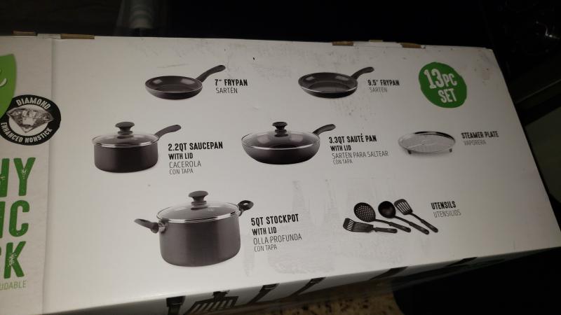 GreenLife Soft Grip Pro 13 Piece Ceramic Non-Stick Cookware Set