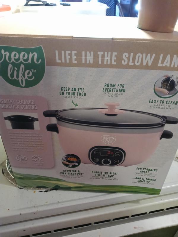 GreenLife 6 Qt. Black Slow Cooker CC004773-001 - The Home Depot