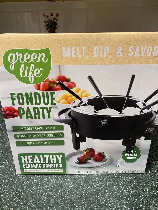 GreenLife  Healthy Ceramic Nonstick Fondue Party Set