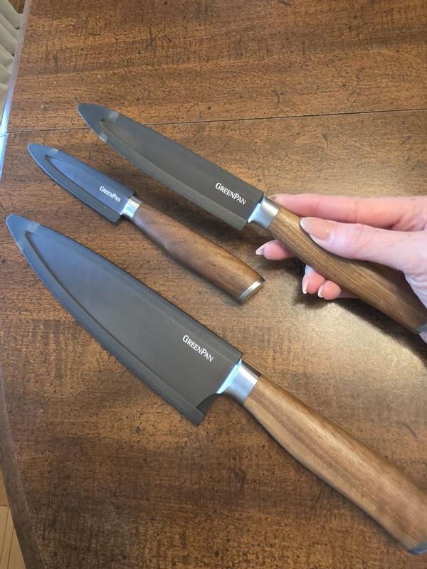 Premiere Titanium 12-Pc Knife Set | Walnut | © GreenPan Official