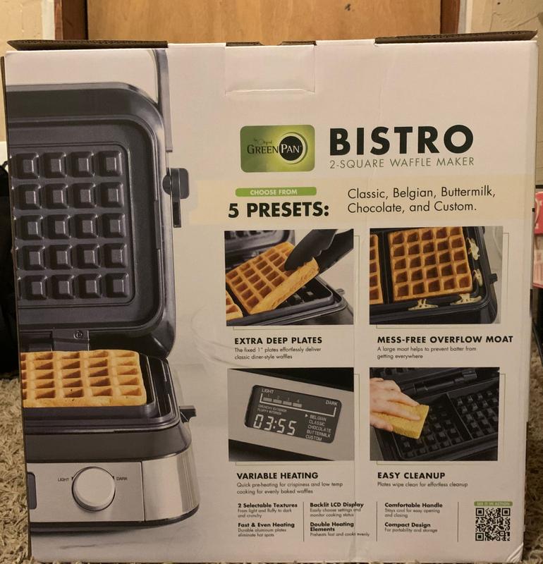 Williams Sonoma GreenPan™ Premiere Square Waffle Maker