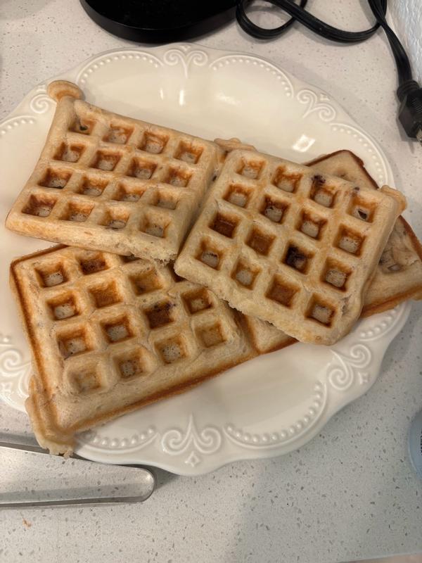 Customer photo for "Easy to use for quick fluffy waffles with simple cleanup."