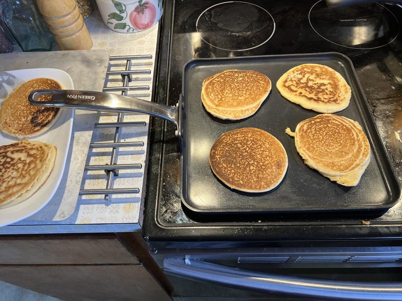 Saturday pancake breakfast. A nice tradition.