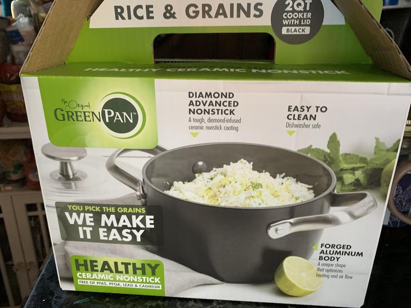 GreenPan 2-Quart Rice and Grains Cooker | Smoky Blue