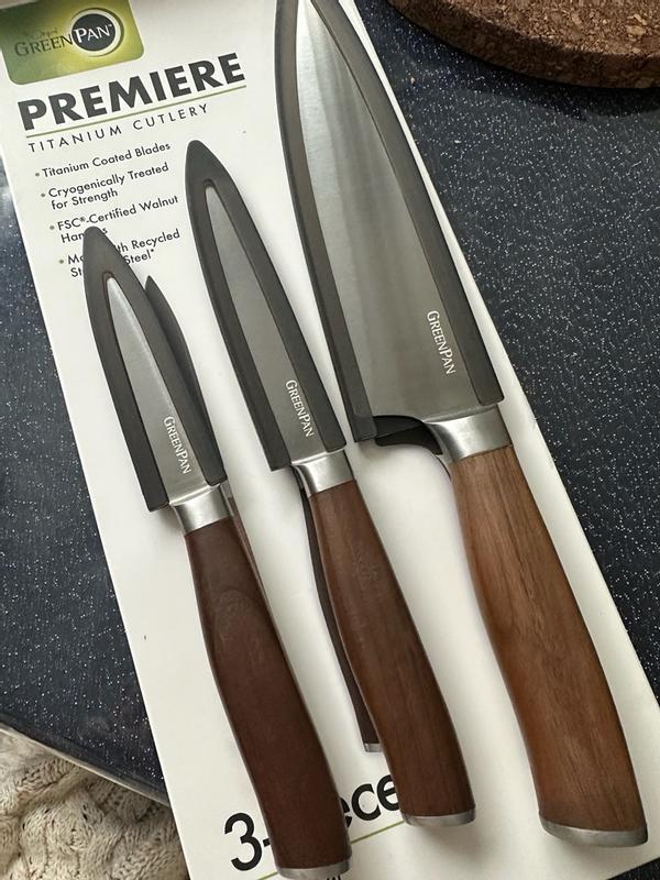 Premiere Titanium 12-Pc Knife Set | Walnut | © GreenPan Official