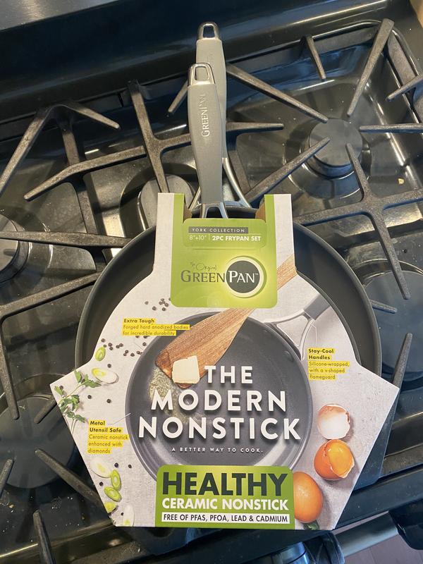 GreenPan™ York Ceramic Nonstick HardAnodized Aluminum 2Piece Fry Pan Set Bed Bath & Beyond