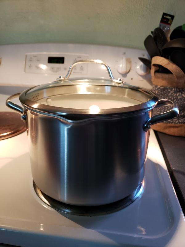 Greenpan Venice Pro 8qt Stockpot W/ Straining Lid And Stainless Steel  Insert, Stock Pots, Household