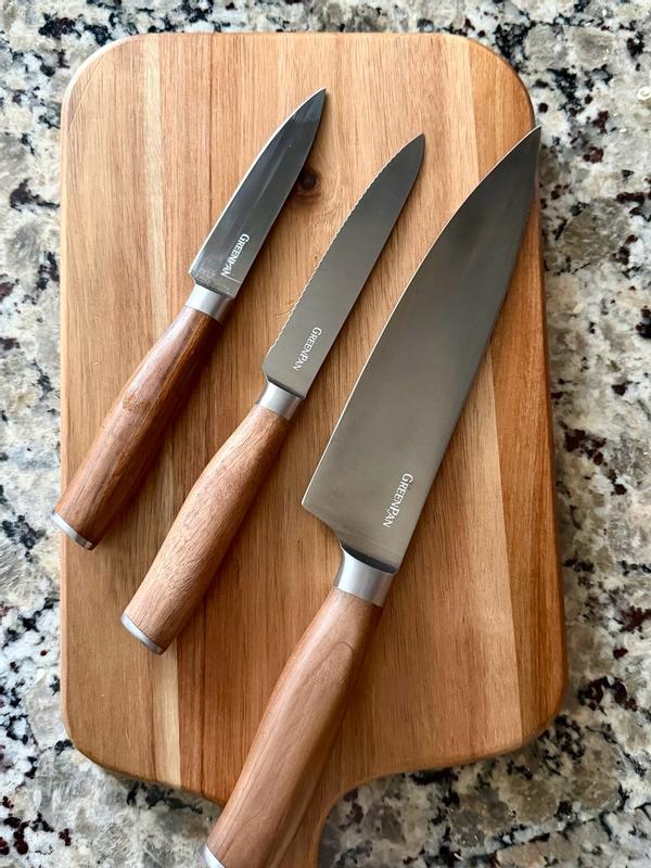 Premiere Titanium 8-Pc Knife Set | Walnut | © GreenPan Official