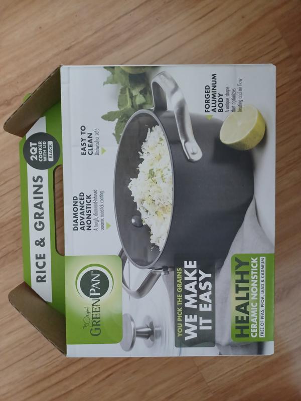  GreenPan Healthy Ceramic Nonstick, 2QT Rice Grains and