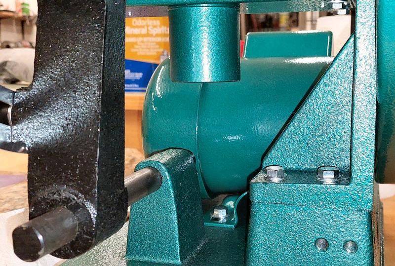 No way to attach a shop vac to the dust shoe, and the diameter of the hose attachment may need an adaptor