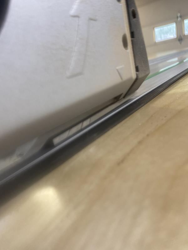 These are blade marks in the actual base of the saw, and the track itself