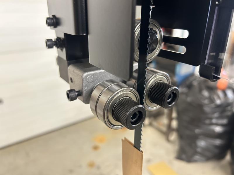 Checking moisture of freshly sawed white oak!