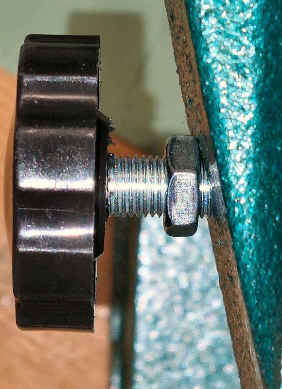 belt tracking. Needs either a machined boss square to the thread or a angle washer