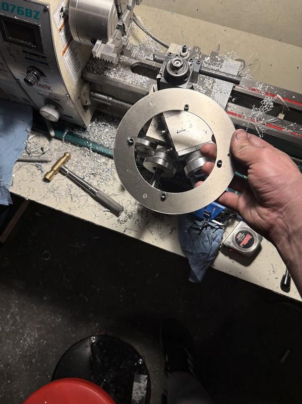 Made the hammer and a speaker adaptor on the lathe.
